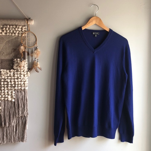 J. Crew Sweaters - J.Crew Italian Merino Wool Blue Sweater